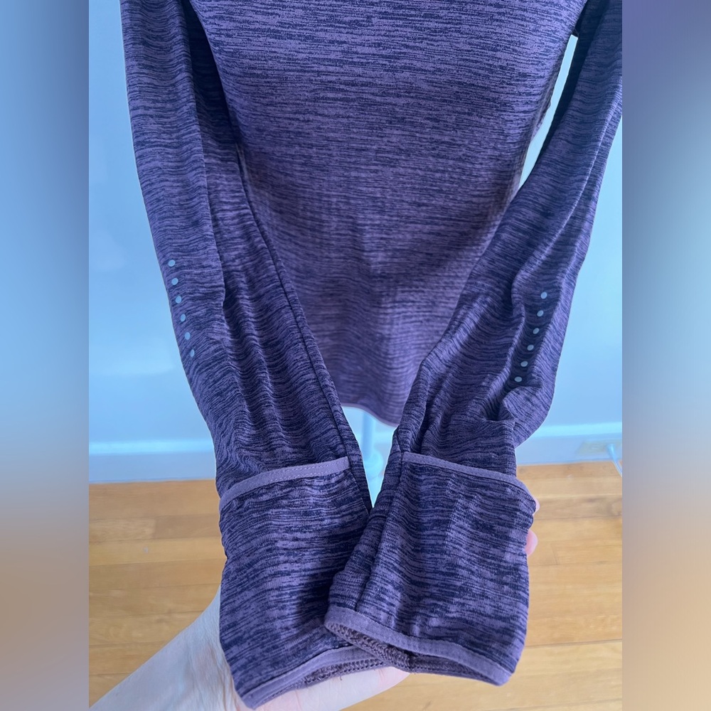 Nike Running Dri-Fit Heathered Purple Running Cowl Neck Pullover Size Small - Picture 7 of 9